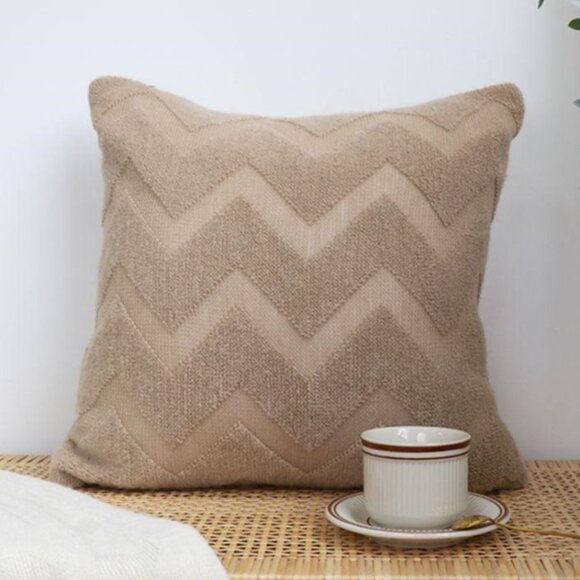 SOGA 2X 45cm Chevron Earth Pillowcase - Picture 1 of 7
